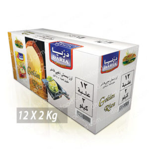 أرز بسمتي ذهبي فاخر ( كرتونة 12 عبوة ) 2 كيلو