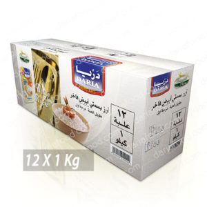أرز بسمتي أبيض فاخر ( كرتونة 12 عبوة ) 1 كيلو