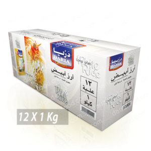 أرز أبيض طويل الحبة ( كرتونة 12 عبوة ) 1 كيلو